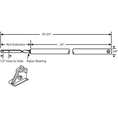 Strybuc 24in Spiral Bal. Red Bearing 74-24R-1